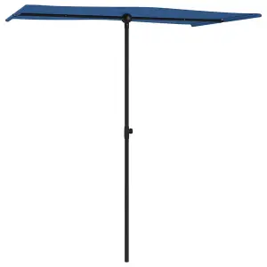 Berkfield Outdoor Parasol with Aluminium Pole 180x130 cm Azure Blue