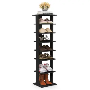 Costway 7-Tier Shoe Rack Hallway Shoe Storage Organizer Stand Bathroom Dispaly Shelf