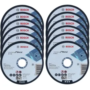 Bosch 125mm 5.5" Thin Slit Cutting Discs 1mm Wheel Metal Steel Stainless x 12