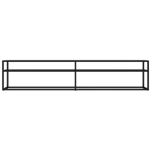 Berkfield TV Cabinet Black 200x40x40.5 cm Tempered Glass