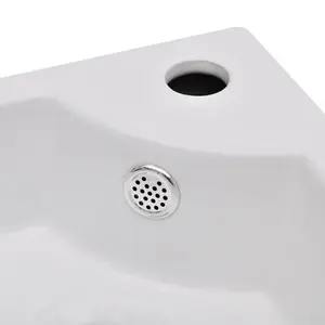 Berkfield Wash Basin with Overflow 45x32x12.5 cm White