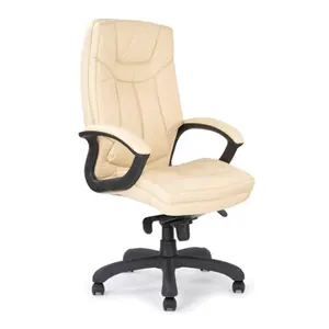 Nautilus Designs Office Chair Leather Faced Executive Chair - Cream