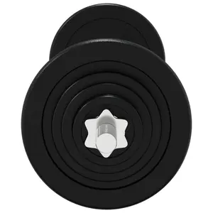 Barbell with Plates 60 kg Cast Iron & Chrome Plated Steel