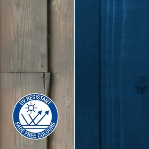 Roxil Wood Stain Preserver (1L Cobalt Blue) - 5 Year Protection for Indoor & Outdoor Wood. No VOCs, Fast-Drying. 5 m Coverage