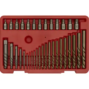 35 Piece Master Extractor Set - Screw Bolt & Nut Extraction - Storage Case