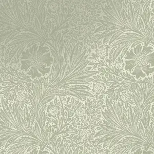 William Morris Gallery Collection Fibrous Sage Marigold Metallic effect Smooth Wallpaper