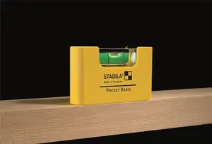 STABILA Spirit Level Basic Pocket Yellow Two Side Measuring Mini Level 17773