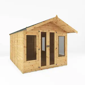 Mercia Sussex 10x8 ft with Double door & 4 windows Apex Wooden Summer house