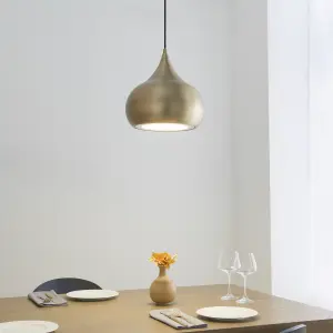 Anson Lighting California Pendant light finished in Matt antique brass paint