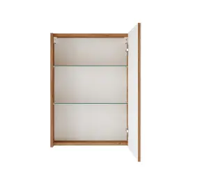 Mirror Bathroom Cabinet Mirrored Wall Unit 500mm Slimline Storage Craft Oak Avir