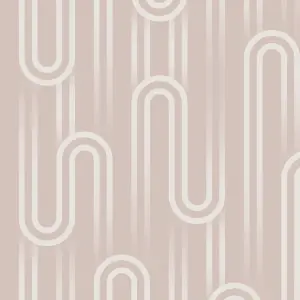 Envy Ups N Downs Peach Geometric Smooth Wallpaper Sample