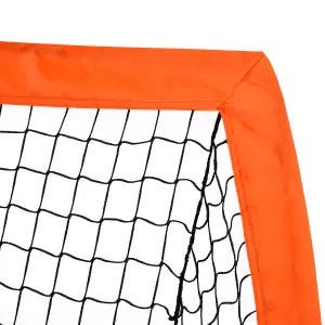 HOMCOM Football Goal Folding Outdoor with All Weather Net 6'x3' Orange