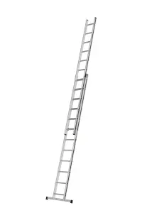 Hymer Black Line Square Rung Double Extension Ladder - 2x12 Rung (5.95m)