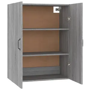 Berkfield Hanging Cabinet Grey Sonoma 69,5x34x90 cm Engineered Wood