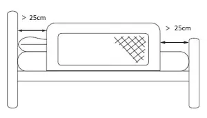 Safetots Narrow Bed Rail, Natural 90cm Wide x 40cm Tall, Toddler Bed Guard For Safety