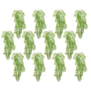 Pack of 12 x 120cm Artificial Hanging Palm Leaves Plant