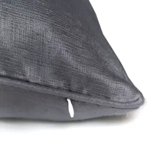 Strata Luxe Charcoal Velvet Filled Cushion