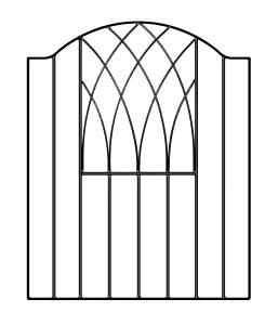 ABBI Metal Low Bow Top Garden Gate 880mm GAP x 942mm High VESB