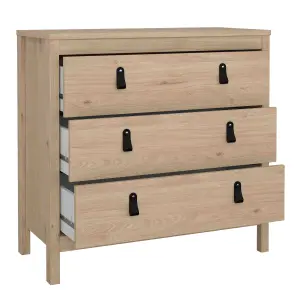 Barcelona Chest 3 drawers in Jackson Hickory Oak