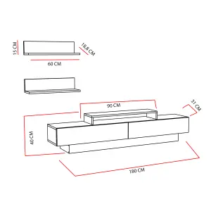 Decorotika Lusi TV Stand TV Unit for TVs up to 80 inch