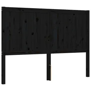 Berkfield Bed Frame with Headboard Black 120x200 cm Solid Wood