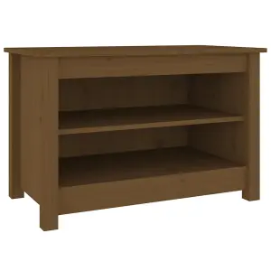 Berkfield Shoe Bench Honey Brown 70x38x45.5 cm Solid Wood Pine