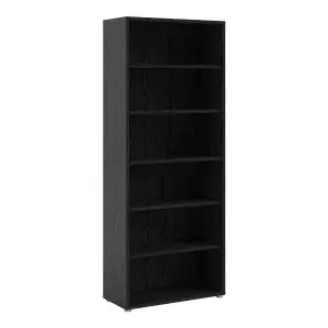 Prima Bookcase 5 Shelves in Black woodgrain