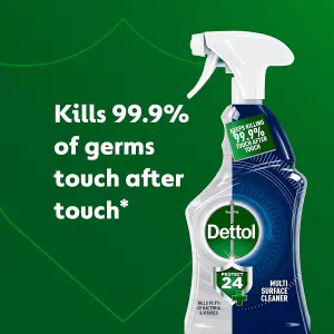 Dettol Protect 24 hour Antibacterial Disinfectant Multi Surface Spray Cleaner - Ocean Fresh - 460ml x 6