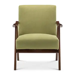 Fabric Cotton Lime Green Selma Accent Chair