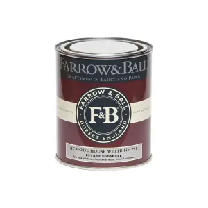 Farrow & Ball Estate School house white Eggshell Metal & wood paint, 750ml