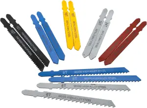 Pack Of 14 Jigsaw Blades Set Comes In A Case For Easy Storage Heavy Duty