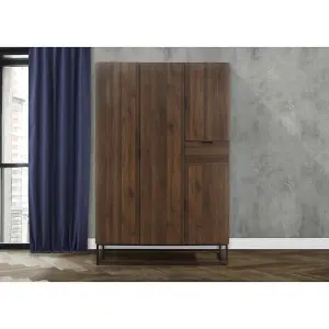 Birlea Houston 4 Door Wardrobe Walnut