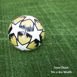 7mm Artificial Grass Budget Artificial Astro Turf Fake Lawn - 9m x 4m Width