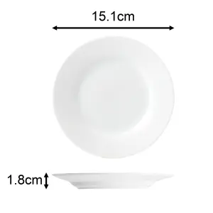 20pc White Round Rimmed Dinner Set