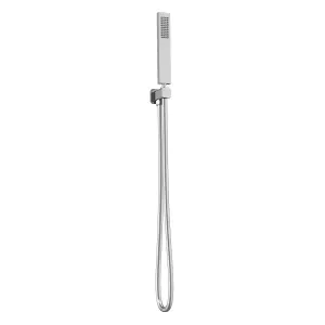 Alberto Chrome Square Single Function Shower Handset with Holder