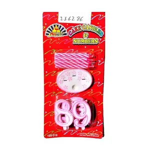 Playwrite Number Candles Pink (One Size)