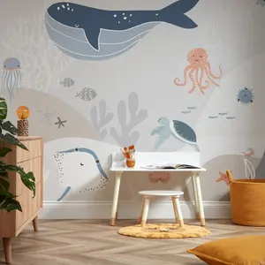 Under The Sea Mural In Neutrals (350cm x 240cm)