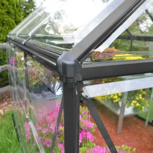 Palram - Canopia Harmony Grey 6X8 Greenhouse with Adjustable vent