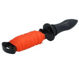 50m Builder Garden Orange Nylon Brick Line String on Rotating Reel