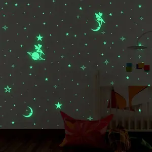 Walplus Mini Stickers Fairy Glow In The Dark Sky Wall Decals, Diy Art Home Nursery