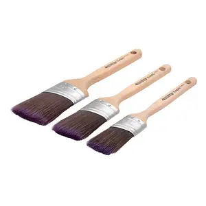 Arroworthy Classic Semi-oval Angle Long Handle Paint Brush Box Set 3 Pack