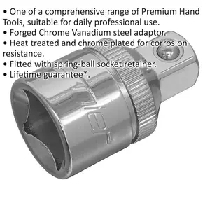 High-Quality 1/2 Inch to 3/8 Inch Socket Adapter for Versatile Tool Use