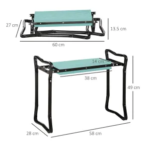 Outsunny 2In1 Folding Garden Kneeler Foam Chair Pad Support Bench Gardening Tool