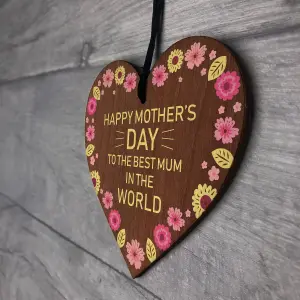 Red Ocean A Mothers Day Present For Mum  I love you mum present gifts  best mum ever in the world  handmade plaque presents