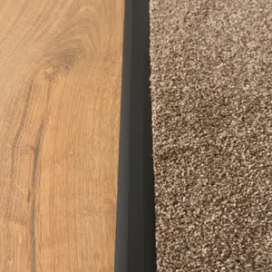 Anodised aluminium z edge carpet profile door floor bar trim 1000mm x 35mm c69 black