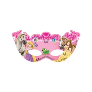 Disney Princess Sweet Daydreaming Paper Party Mask (Pack of 6) Pink (One Size)