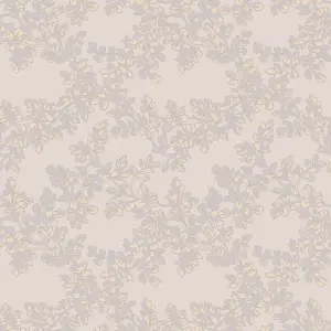 Laura Ashley Burnham Dove grey Trail Smooth Wallpaper Sample