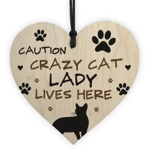 Cat Sign CRAZY CAT LADY Gift For Women Cat Gift Funny Cat Sign For Cat Lover