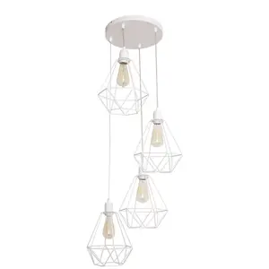 Luminosa Karo Cluster Pendant Ceiling Light White 35cm