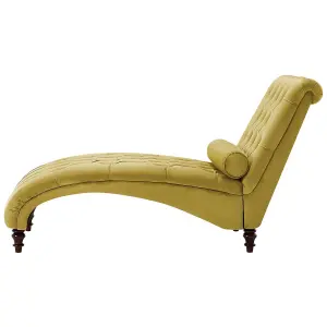 Velvet Chaise Lounge Mustard MURET